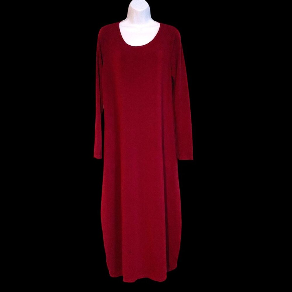 Bryn Walker Philippa Dress in Firelight Red Lagom Minimalist Pockets L USA